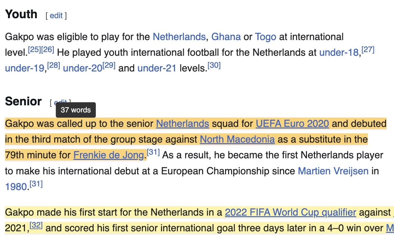 Example of Highlighted Sentences