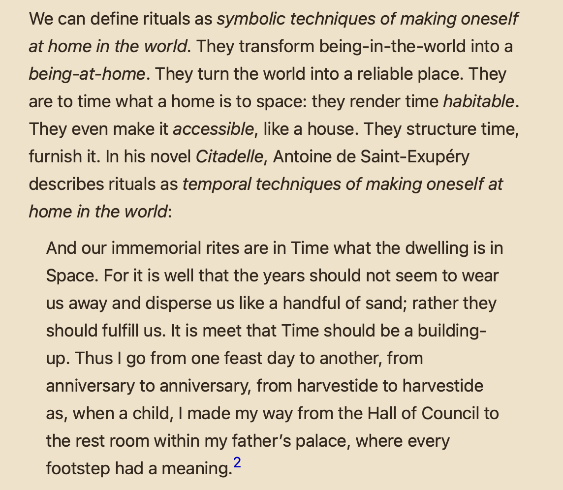 Excerpt from The Disappearance of Rituals