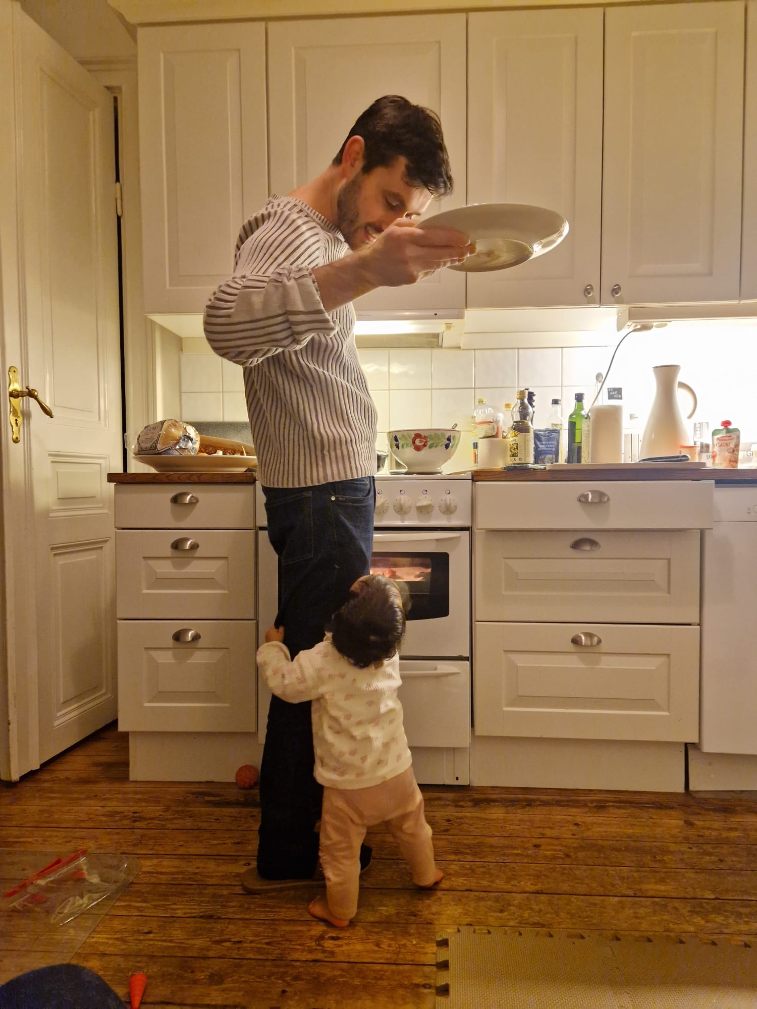 Me and my daughter during paternity leave